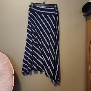 Blue striped skirt